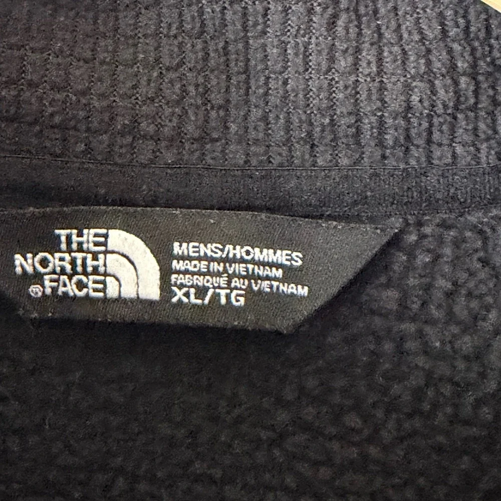 The North Face TekwarMens Black Waffle Knit‎ Quarter Zip Fleece Pullover XL